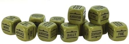 Bolt Action Order Dice Green (12)