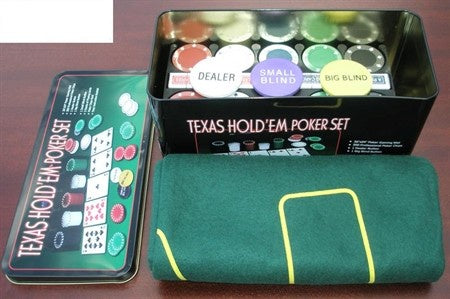 Texas Holdem Poker Set in Tin