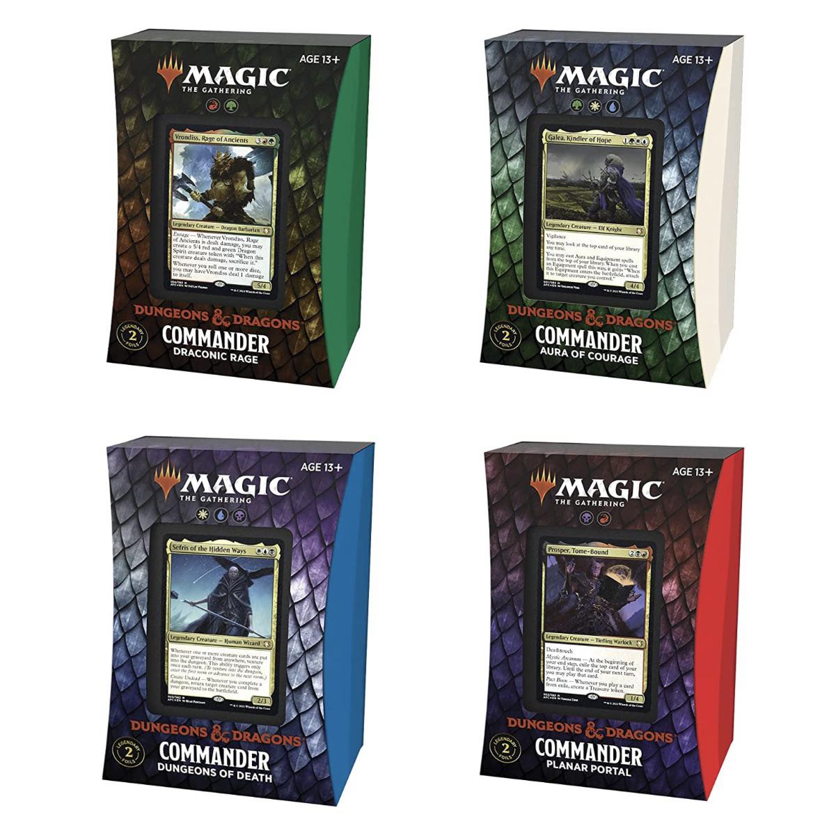 Magic the Gathering D&amp;D: Adventures in the Forgotten Realms Commander Deck Set of 4