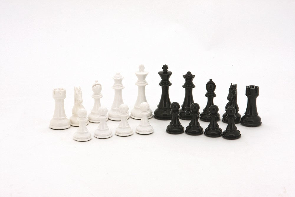 Chess Pieces - Black and White Weighted 101mm