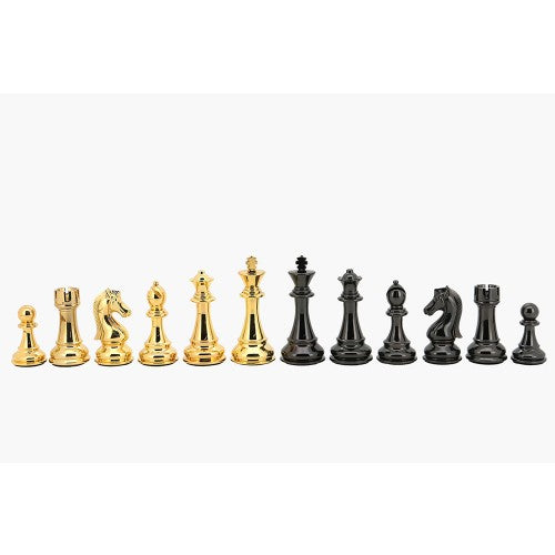 Dal Rossi 50cm Gold/Silver Pieces on Carbon Fibre Board - Chess Set