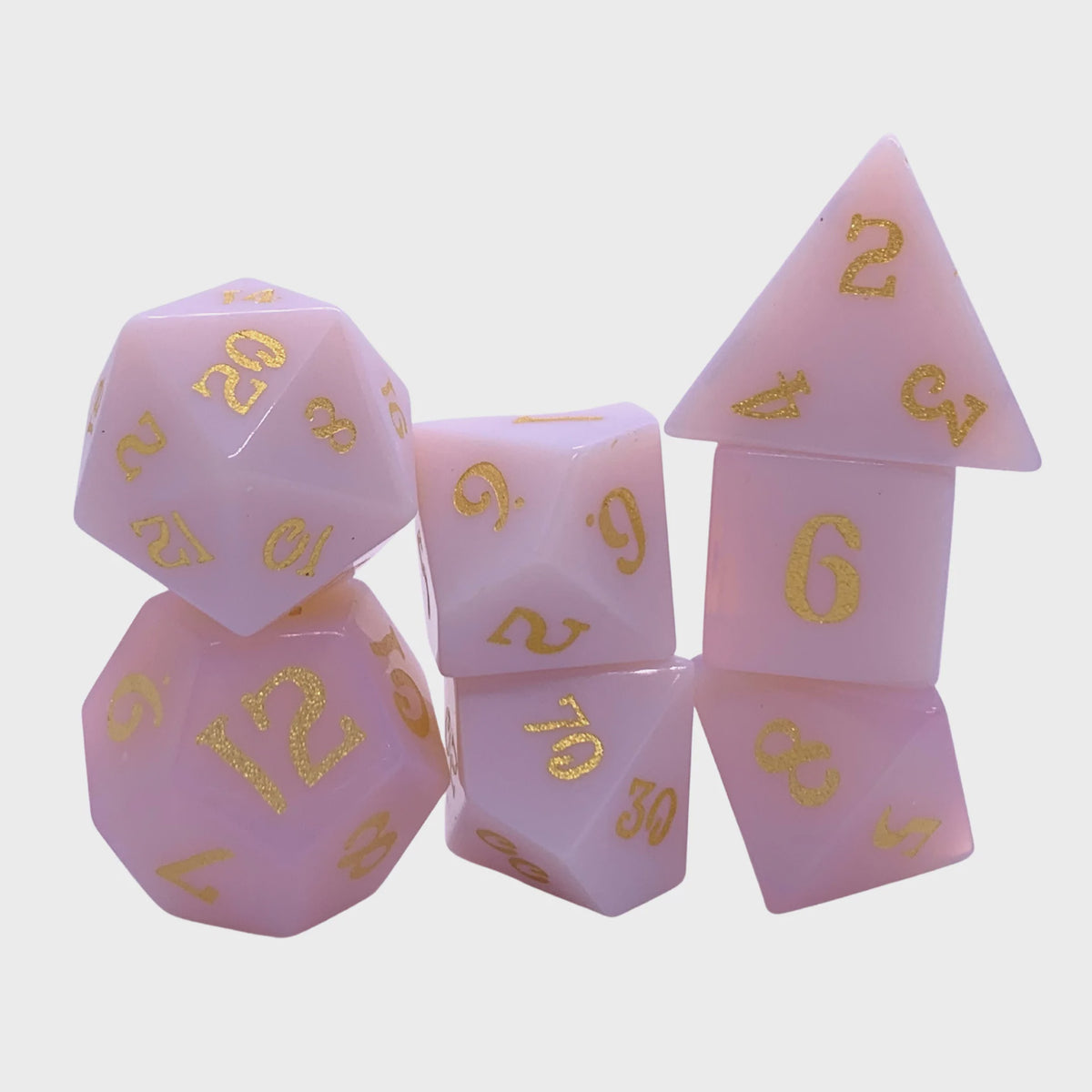 Level Up Dice - Pink Opalite Polyhedral Dice Set