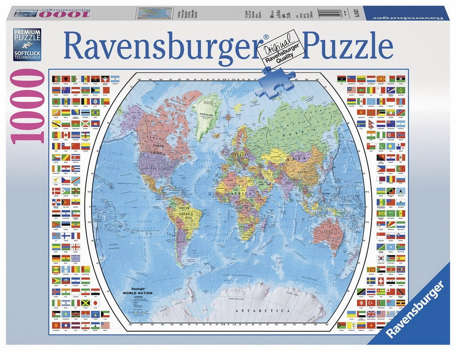 Ravensburger Political World Map 2016 - 1000 Piece Jigsaw