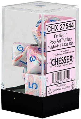 CHX 27544 Festive Polyhedral Pop Art/ Blue Set 7 - Good Games