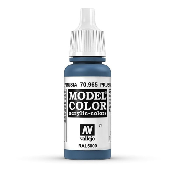 Vallejo Model Colour - Prussian Blue 17ml Acrylic Paint (AV70965)