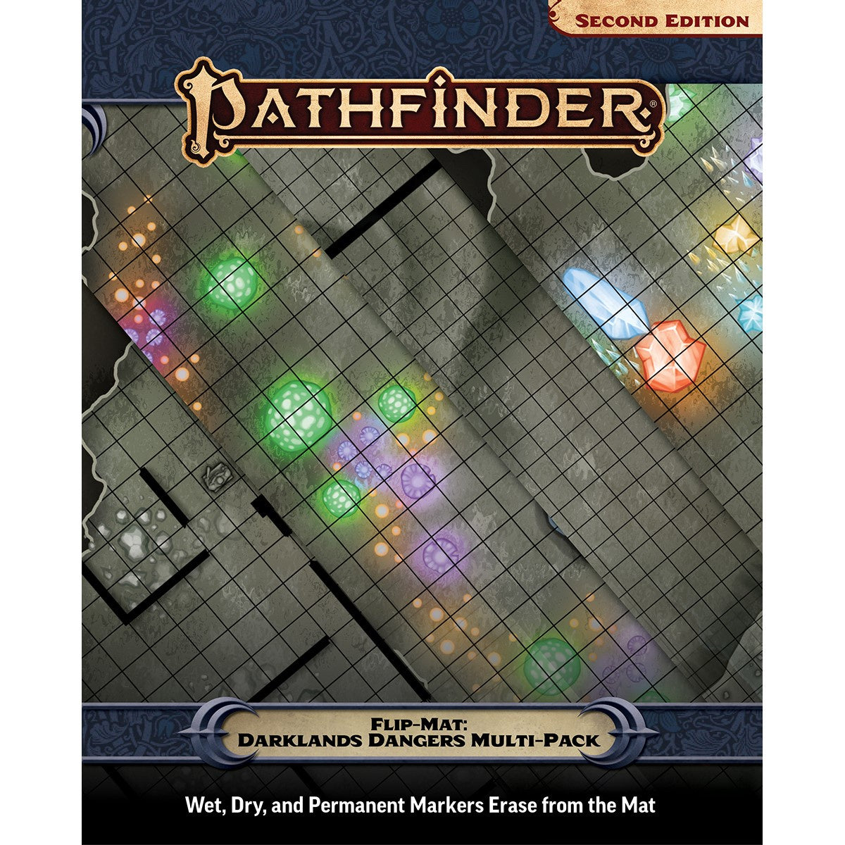 Pathfinder Second Edition Flip-Mat: Darklands Dangers Multi-Pack