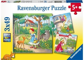 Ravensburger Rapunzel Riding Hood and Frog - 3x49 Piece Jigsaw