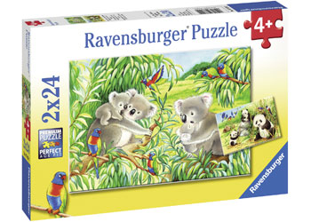 Ravensburger - Sweet Koalas And Pandas - 2x24 Piece Jigsaw