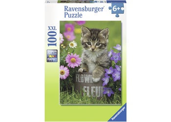 Ravensburger Kitten Among The Flowers - 100 Piece XXL Jigsaw