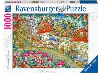 Ravensburger Floral Mushroom Houses Puzzle - 1000 Piece Jigsaw