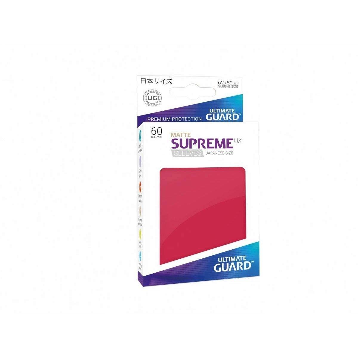 Ultimate Guard - Supreme UX Japanese Size Sleeves Matte Red (60)