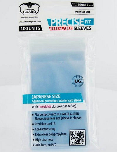 Ultimate Guard Precise-Fit Sleeves Resealable Size Transparent (100)