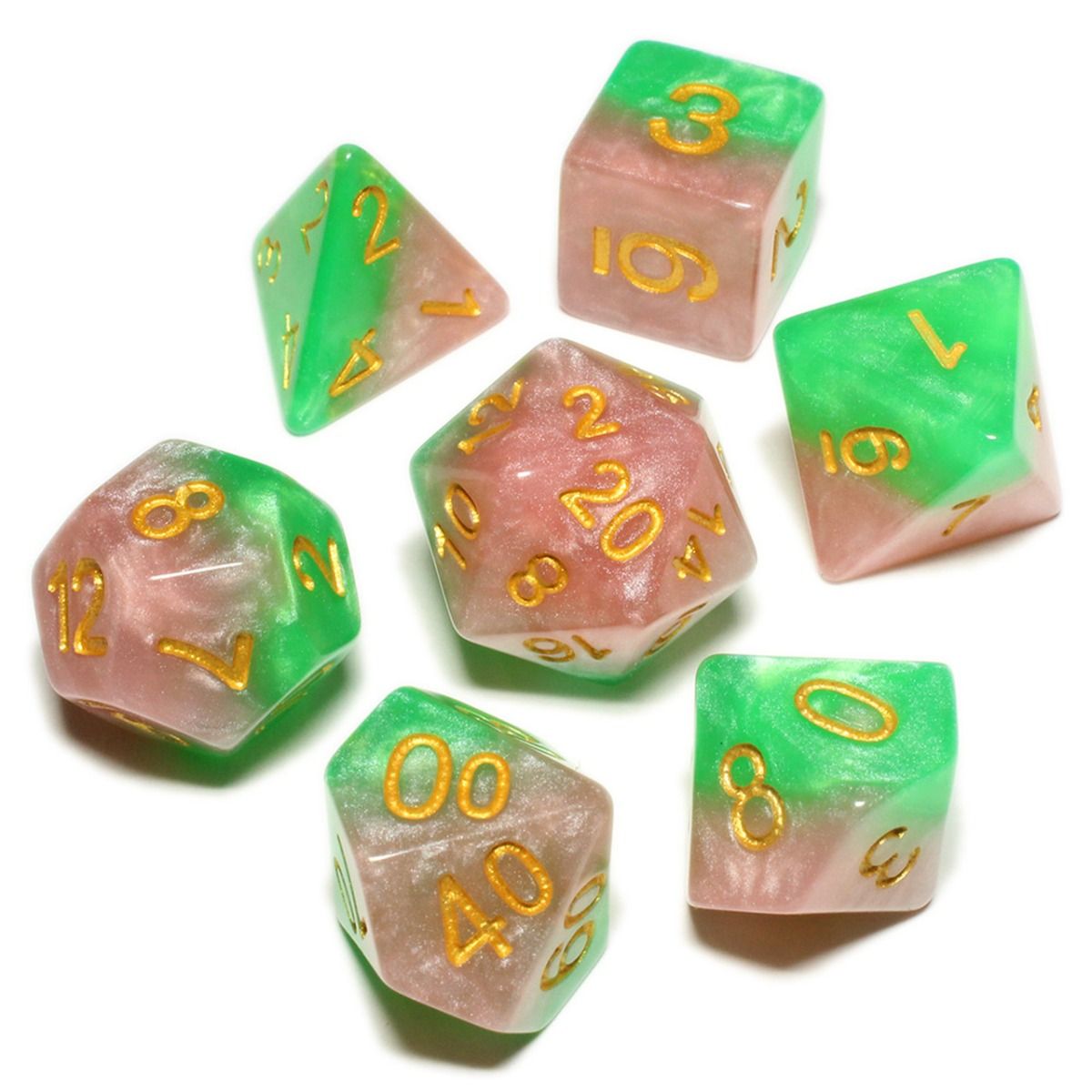 Halfsies Dice Rose Set 7