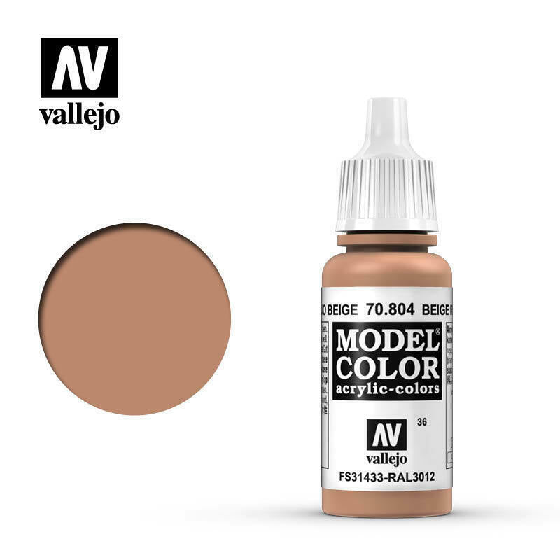 Vallejo Model Colour - Beige Red 17ml Acrylic Paint (AV70804)