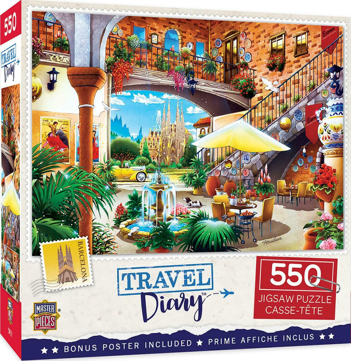Masterpieces Puzzle Travel Diary Barcelona Puzzle 550 pc
