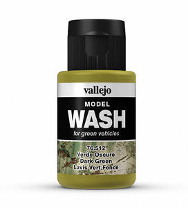 Vallejo Model Wash - Dark Green 35ml Acrylic Paint (AV76512)