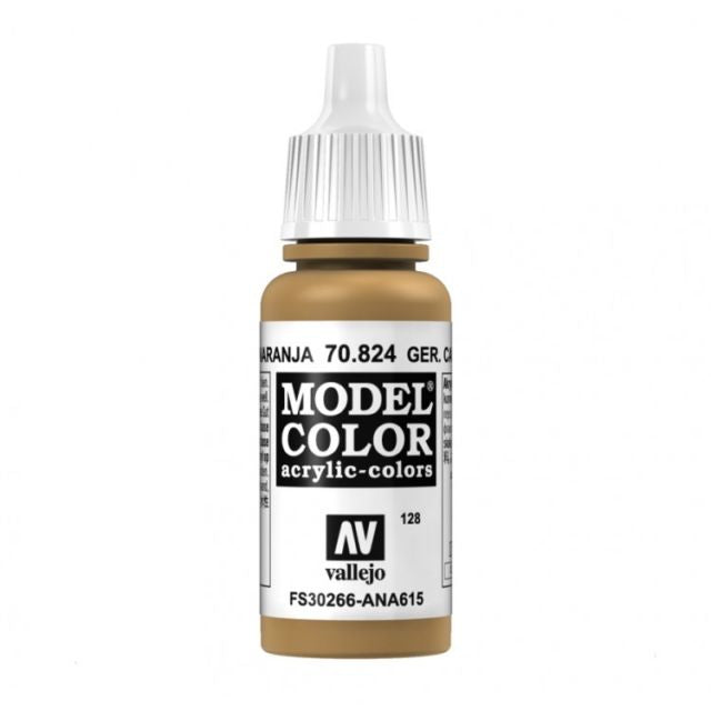 Vallejo Model Colour - German Cam Orange Ochre 17ml Acrylic Paint (AV70824)