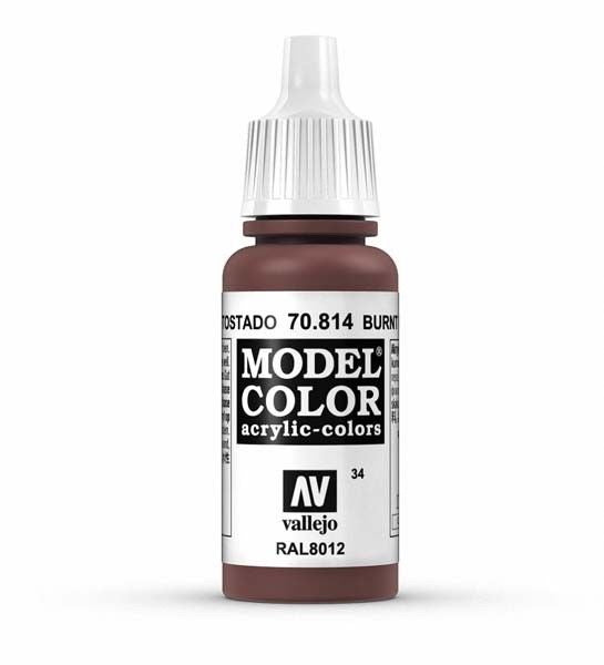 Vallejo Model Colour - Umber Red 17ml Acrylic Paint (AV70814)