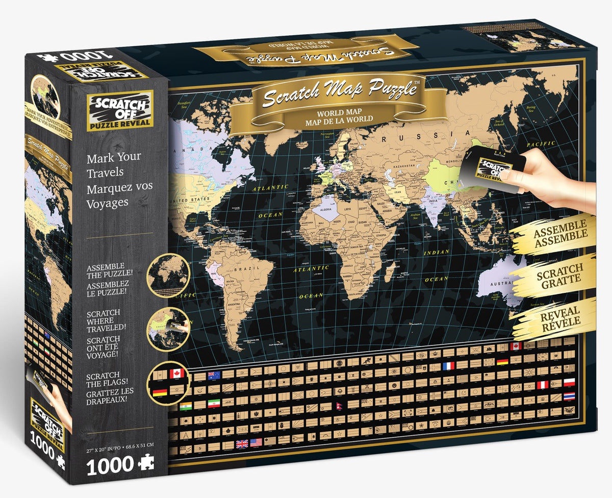 Clementoni Scratch Off - World Map 500 piece Jigsaw