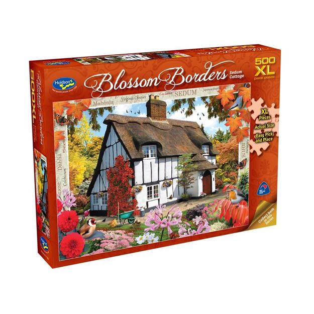 Blossom Borders Sedum Cottage 500 Piece XL Jigsaw