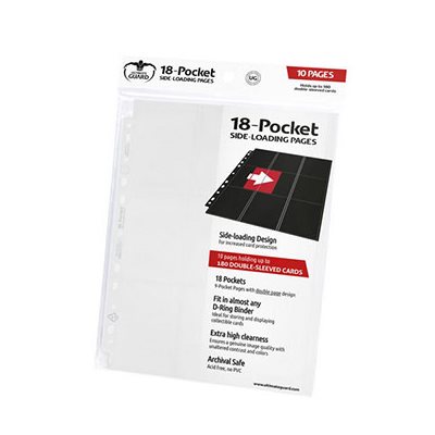 Ultimate Guard Folder 18-Pocket Pages Side-Loading White