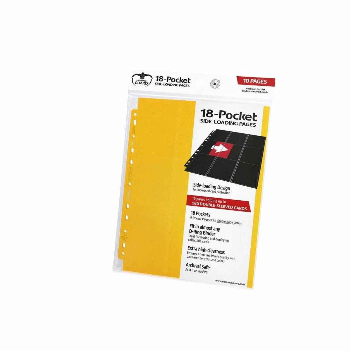 Ultimate Guard Folder 18-Pocket Pages Side-Loading Yellow