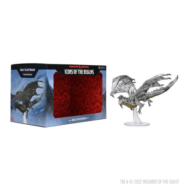 Dungeons &amp; Dragons Icons of the Realm Adult Silver Dragon