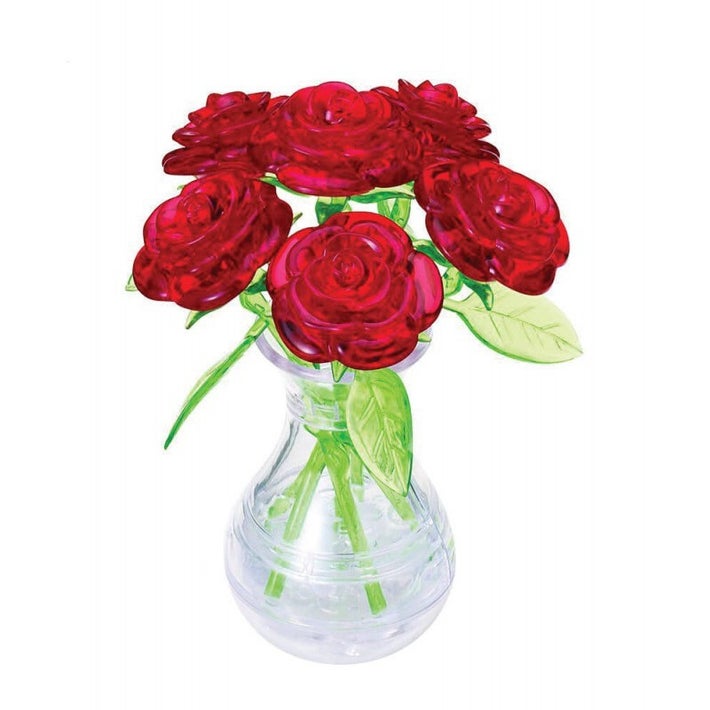 3D Red 6 Roses Crystal Puzzle