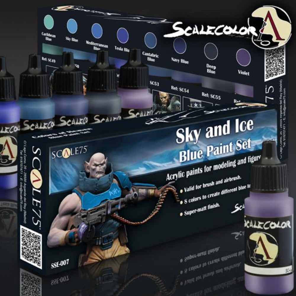 Scale 75 - Scalecolor Sky And Ice Blue Paint Set (SSE-007)