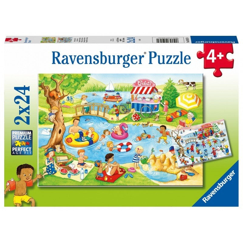 Ravensburger Swimming at the Lake - 2x24 Piece Jigsaw