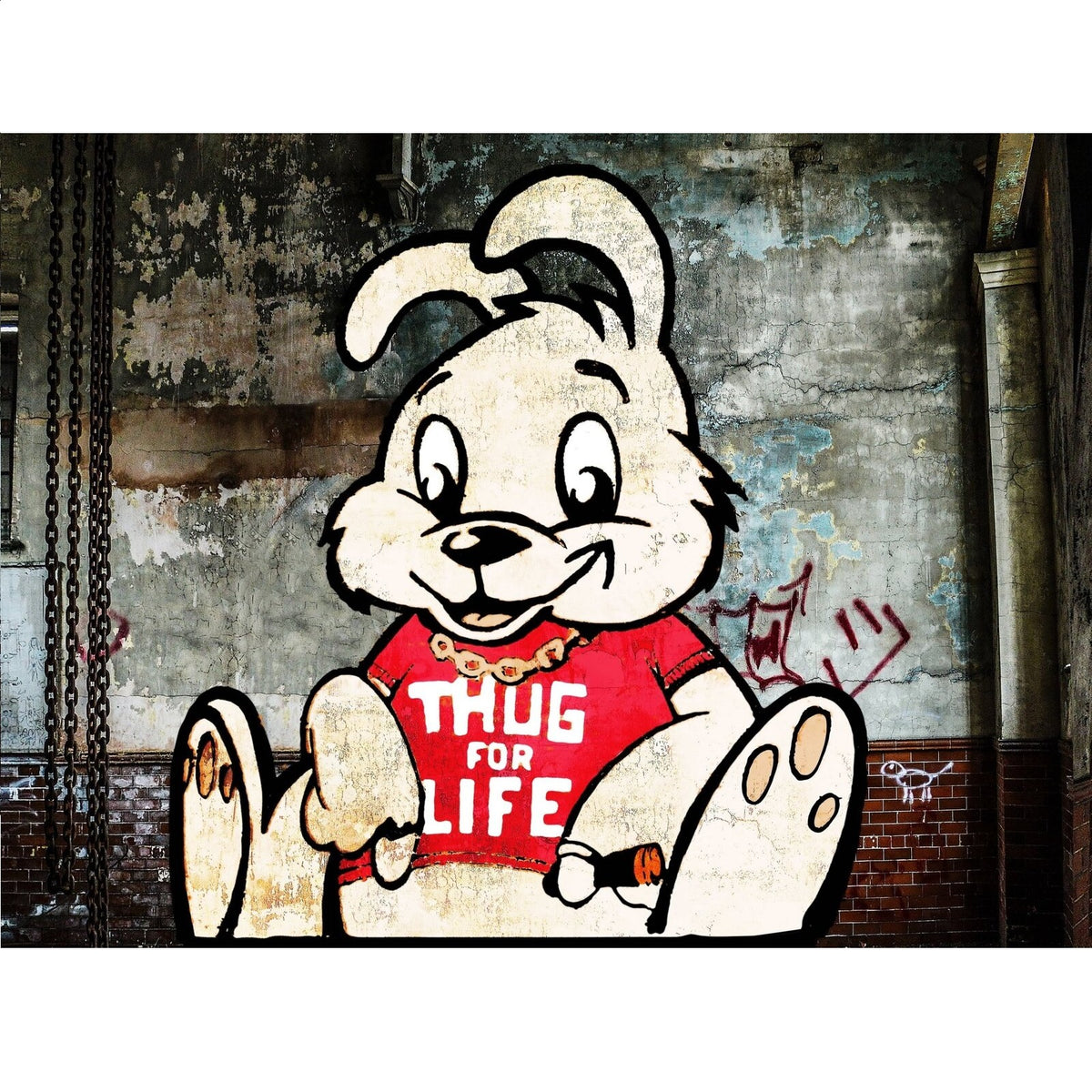 Bansky Urban Art Thug Life Bunny 1000 Piece Jigsaw