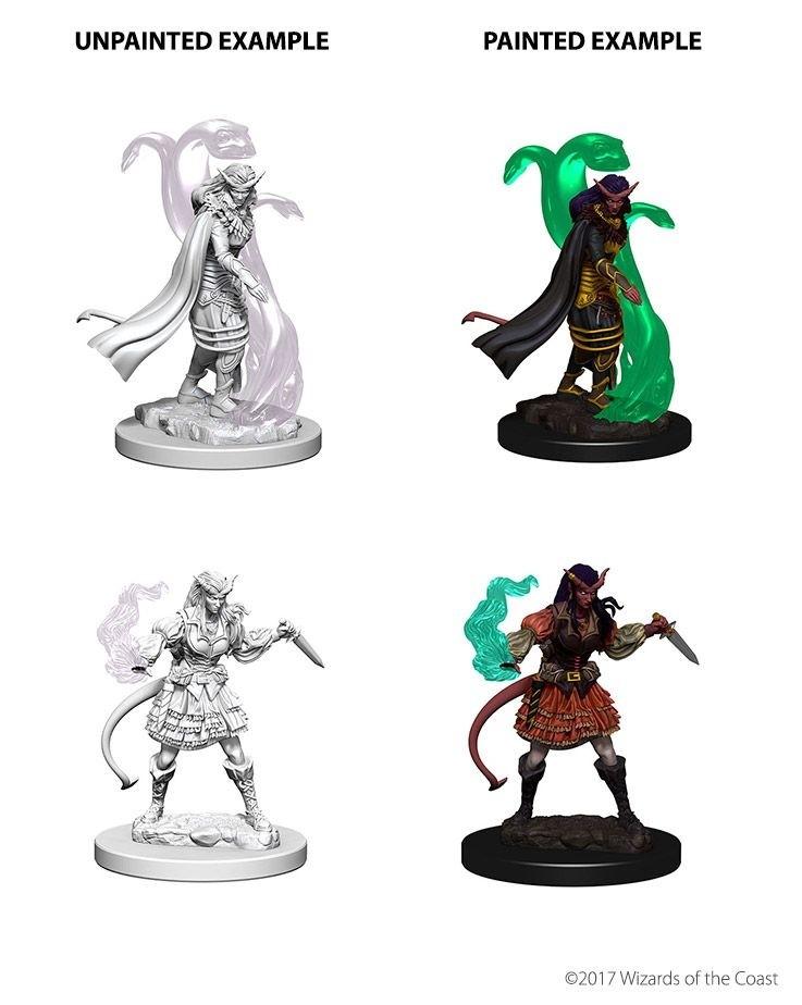 Dungeons and Dragons - Nolzurs Marvelous Unpainted Minis Tiefling Female Sorcerer - Good Games