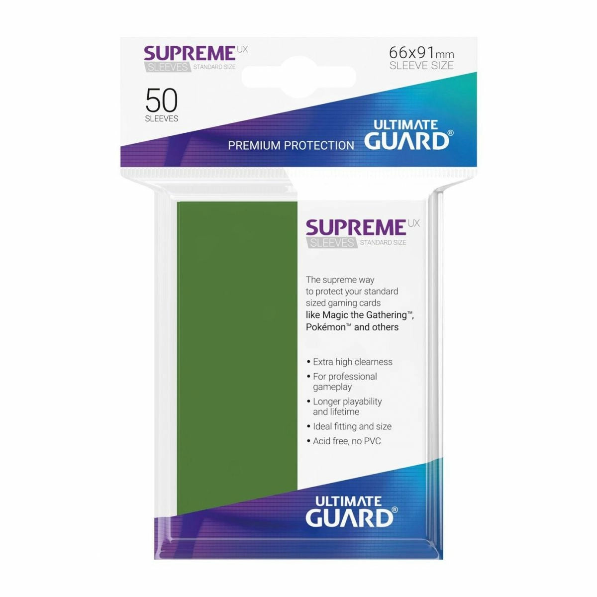 Ultimate Guard - Supreme UX Standard Sleeves Green (50)