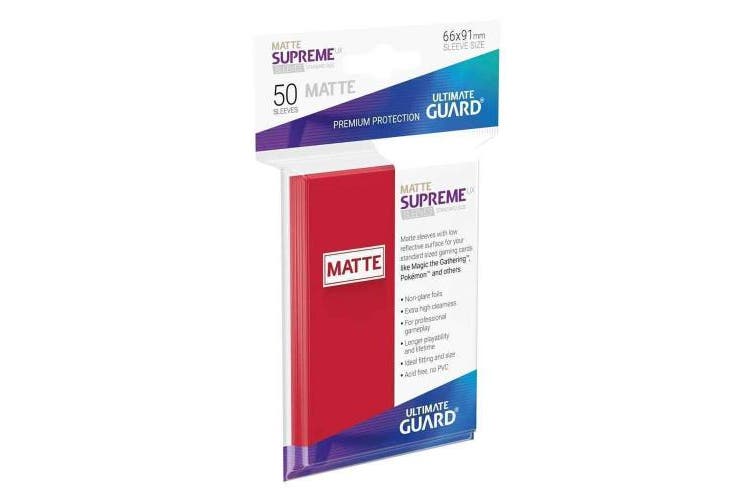 Ultimate Guard - Supreme UX Standard Sleeves Matte Red (50)
