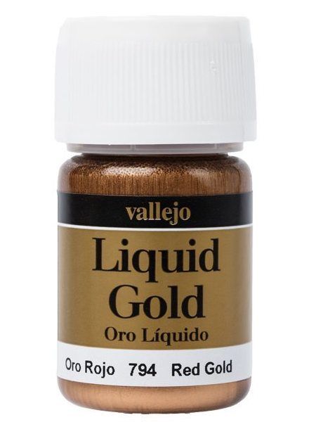 Vallejo Model Colour 35ml Acrylic Paint - Metallic Red Gold (Alcohol Base)