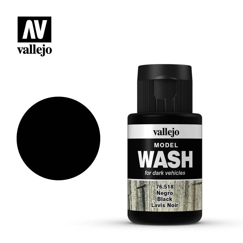 Vallejo Model Wash- Black 35ml Acrylic Paint (AV76518)