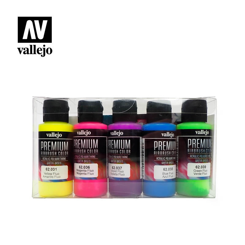 Vallejo Premium Colour - Fluo 5 Colour Set