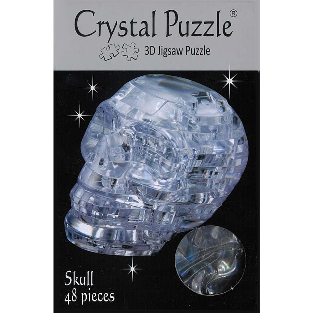 3D Skull Clear Crystal Puzzle