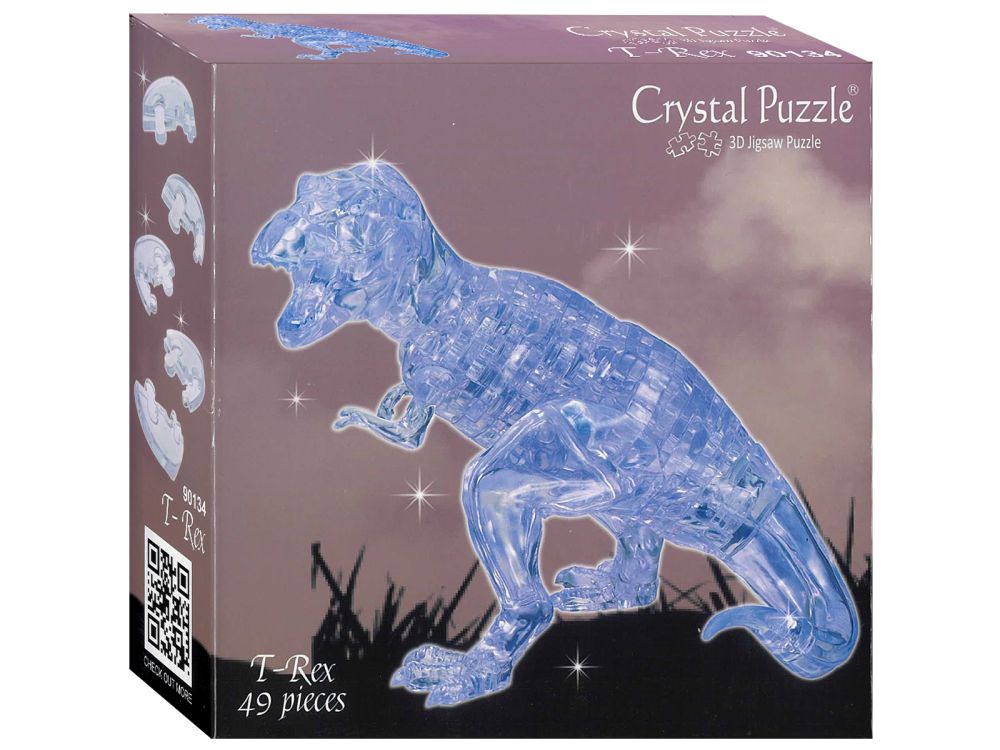 3D Clear T-Rex Crystal Puzzle