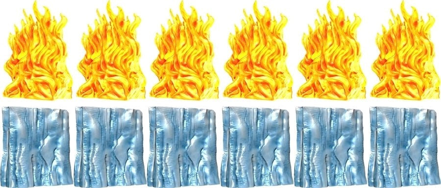 Dungeons and Dragons - Spell Effects Wall Of Fire &amp; Wall Of Ice Pre Painted Miniature Pack