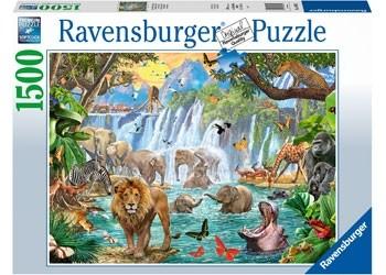 Jigsaw Puzzle Waterfall Safari 1500pc - Good Games