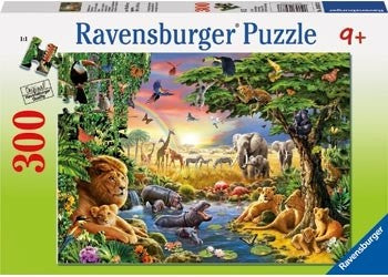 Ravensburger Evening At Watering Hole - 300 Piece Jigsaw