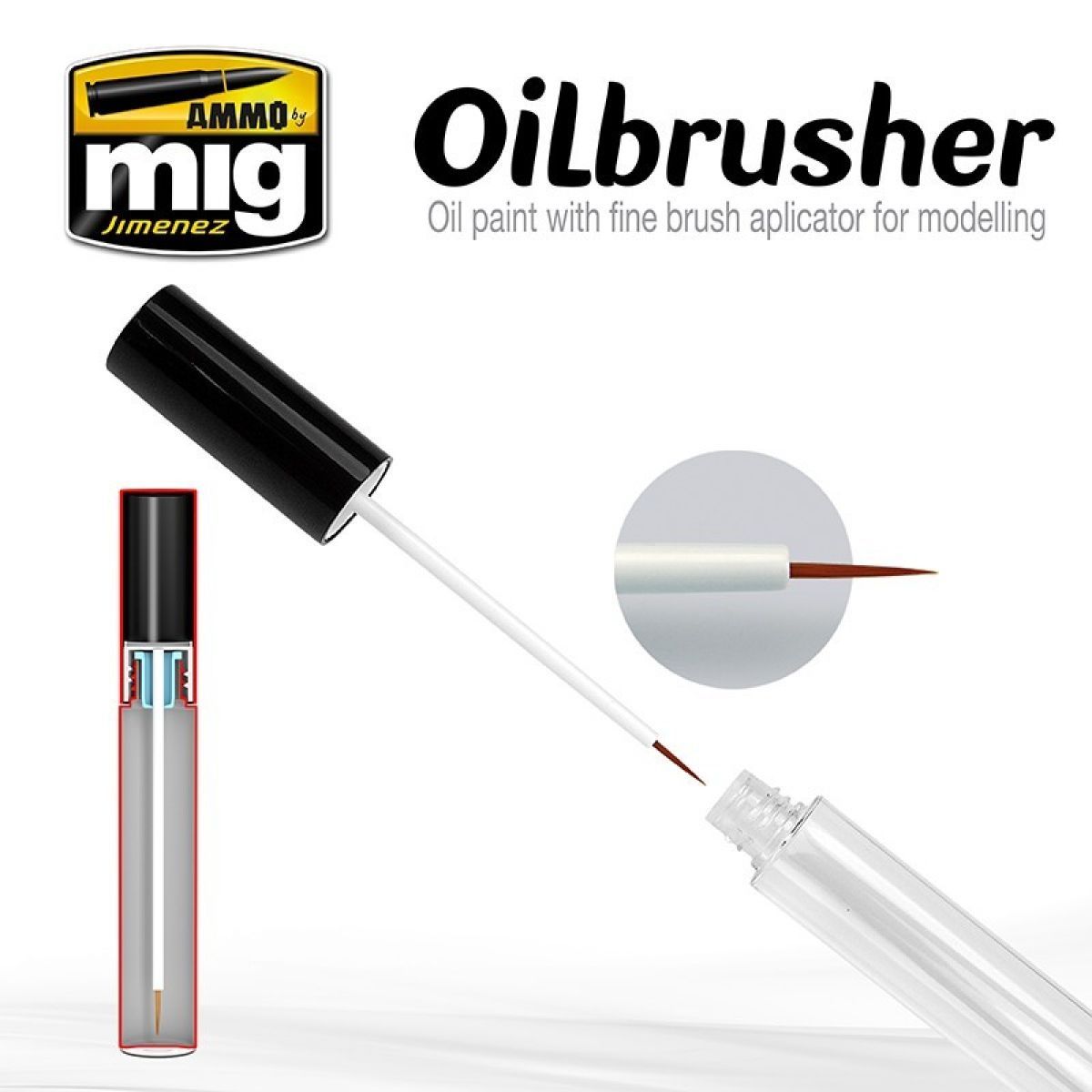 Ammo by MIG Oilbrusher - Black