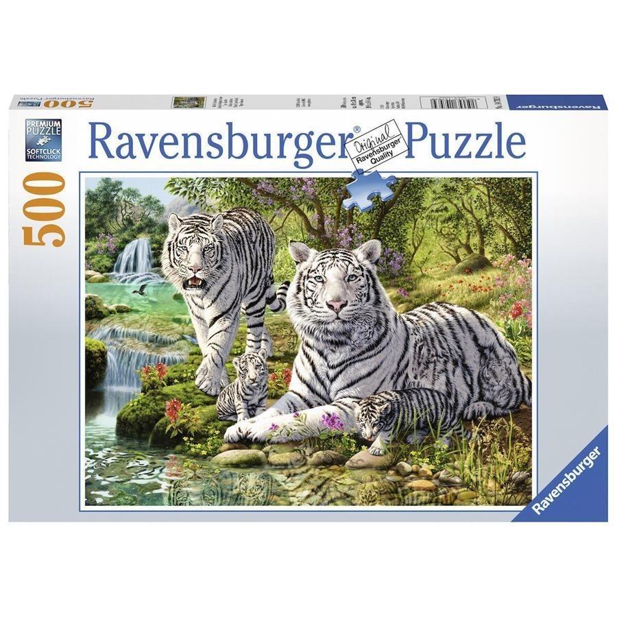 Jigsaw Puzzle White Tiger Family 500pc - Good Games
