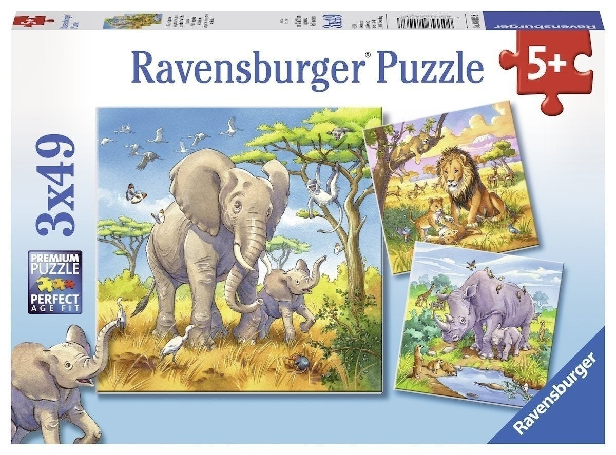 Ravensburger Wild Animals - 3x49 Piece Jigsaw