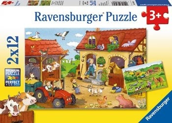 Ravensburger - Working On The Farm - 2x12 Piece Jigsaw