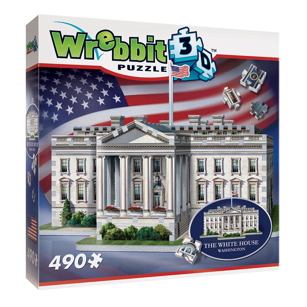 Wrebbit White House Puzzle 490 Piece 3D Jigsaw